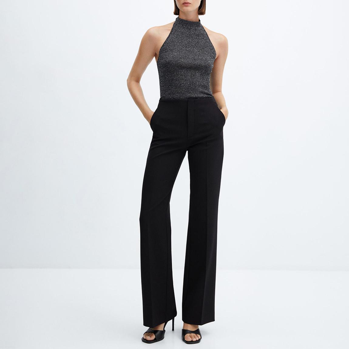 Black Lurex Halter-Neck Top main product photo