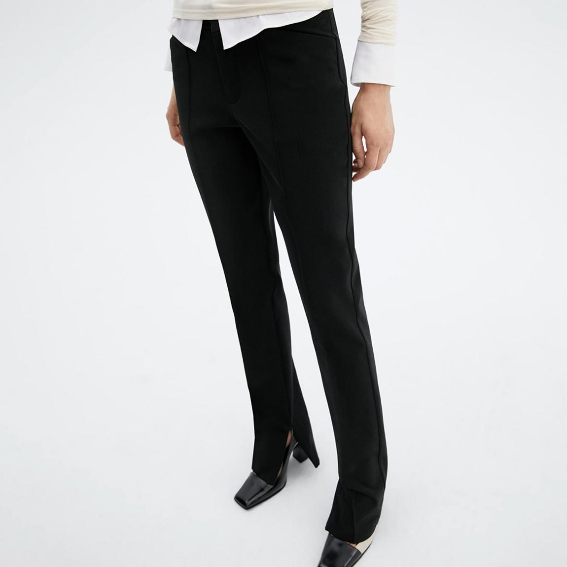 Black Zipped Hem Trousers main product photo