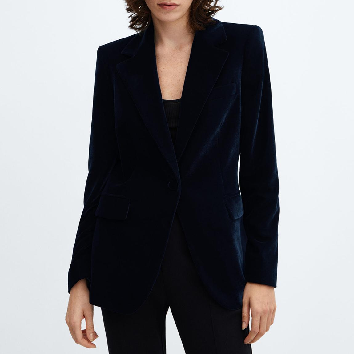 Navy Velvet Blazer main product photo