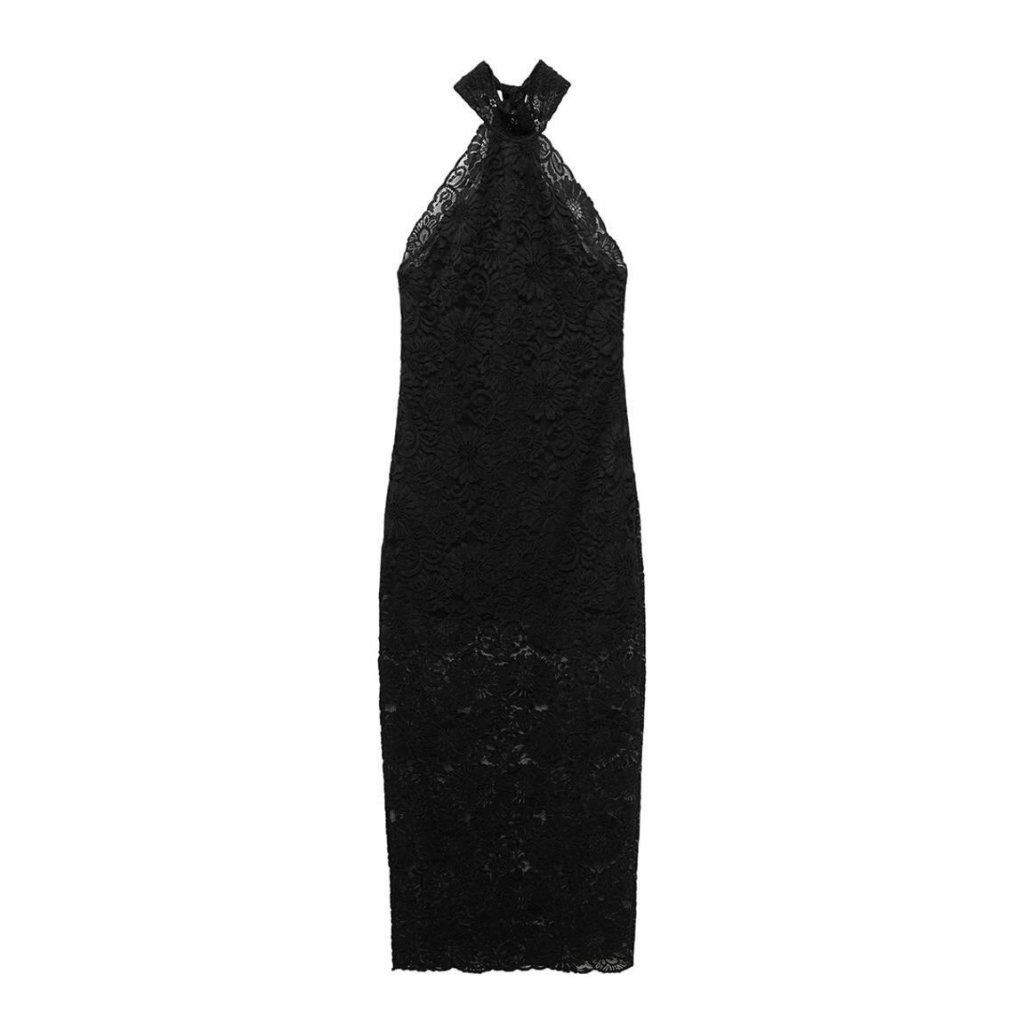 Black Halter-Neck Lace Dress main product photo
