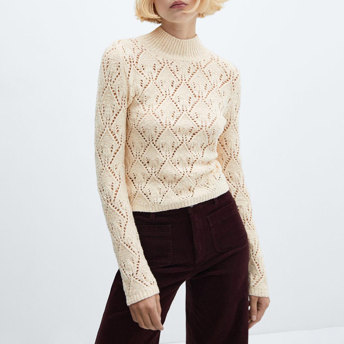 Ecru Open Work-Detail Jumper main product photo