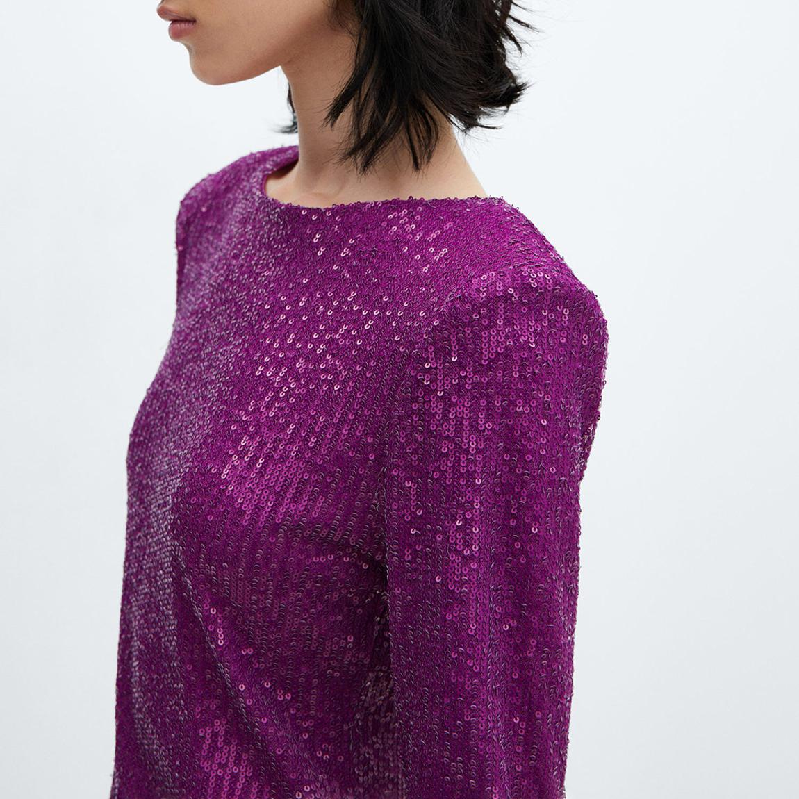 Mango Purple Sequin Mini Dress - BrandAlley Mango Purple Sequin Mini Dress - BrandAlley