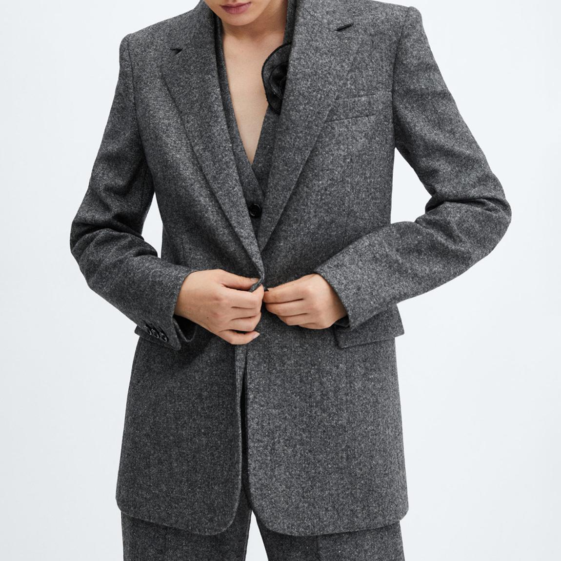 Black Wool Suit Blazer main product photo
