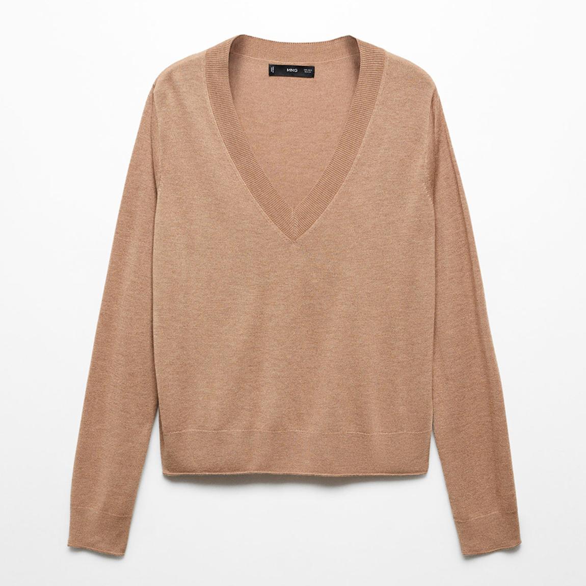 Brown Fine-Knit Cashmere Blend Jumper main product photo