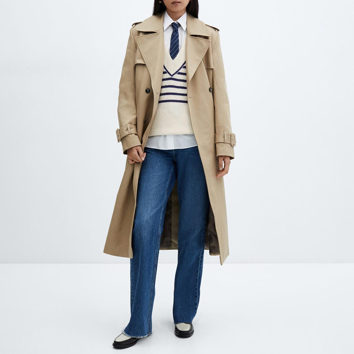 Ivory/Navy Striped Wool Blend Jumper main product photo