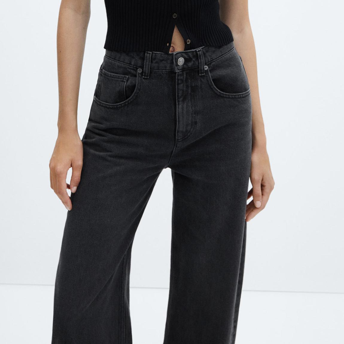 Black Denim High-Waist Balloon Jeans main product photo