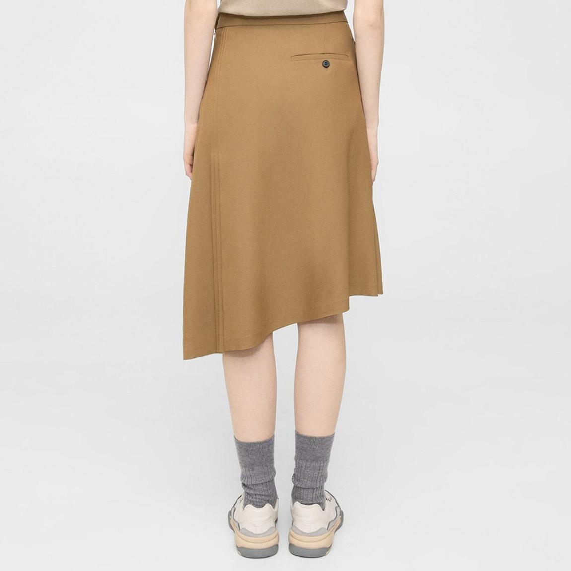 Beige Asymmetric Wool Blend Skirt main product photo