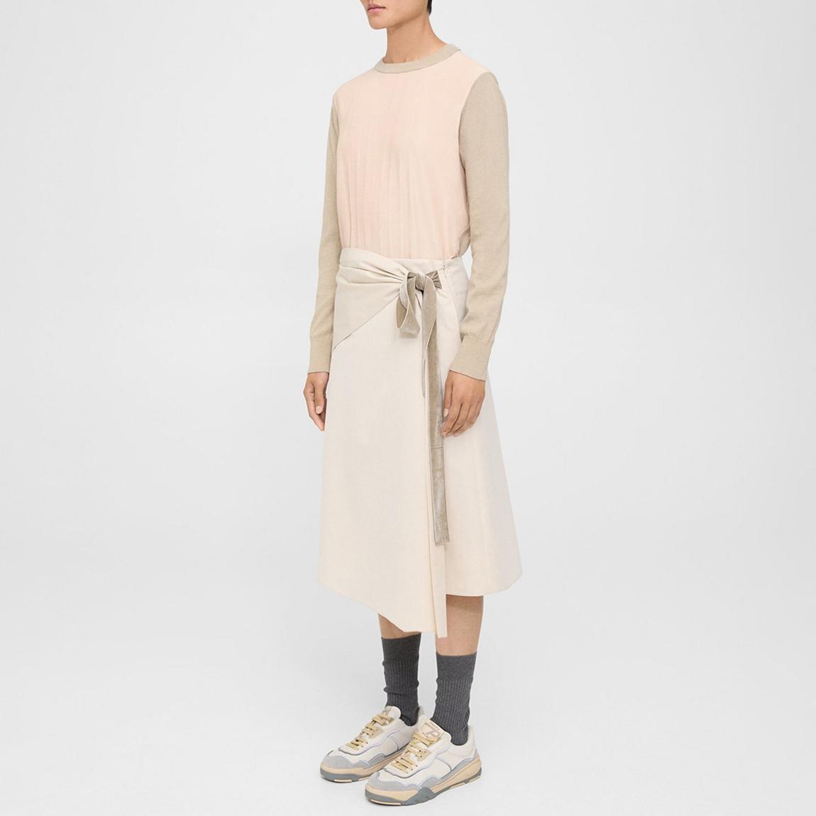 Pink/Beige Ribbed Silk Blend Jumper main product photo