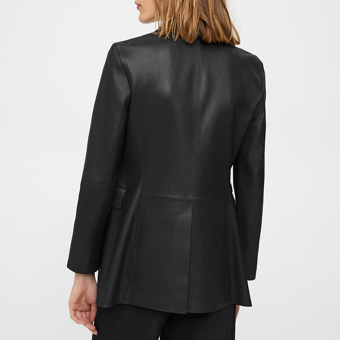 Black Etiennette Leather Blazer main product photo