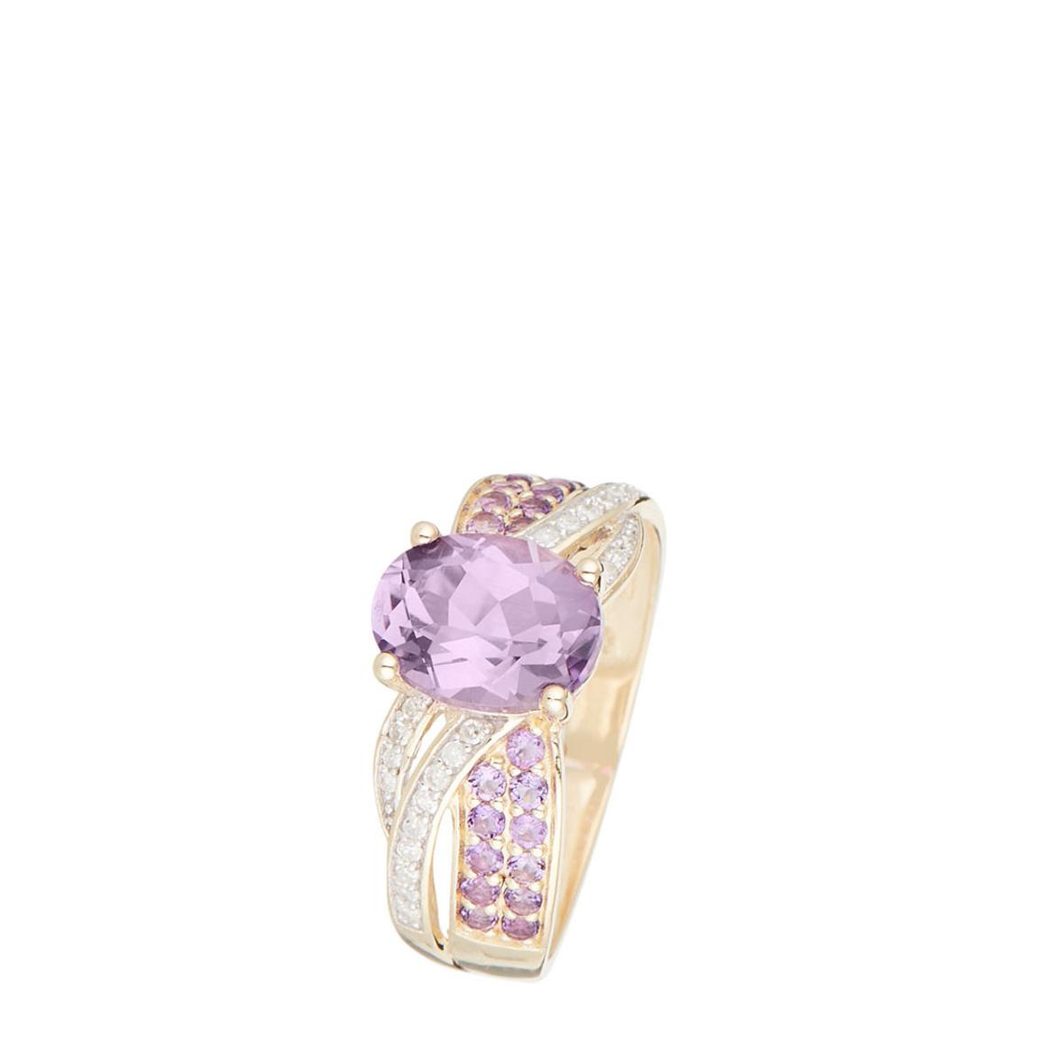 Gold Diamond "Ballarat" Amethyste Embellishment Ring main product photo