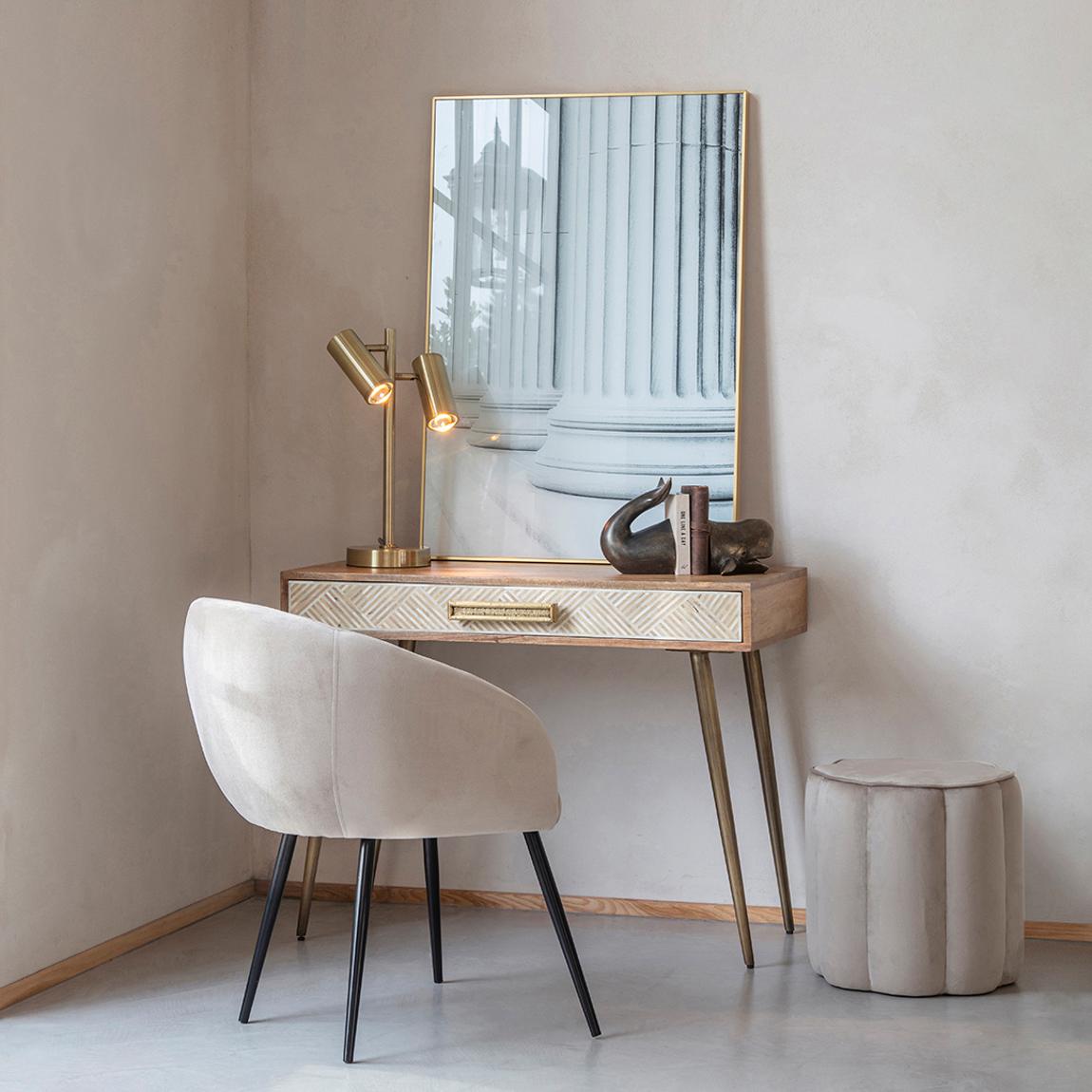 Langley Dining Chair in Smokey Taupe Velvet main product photo