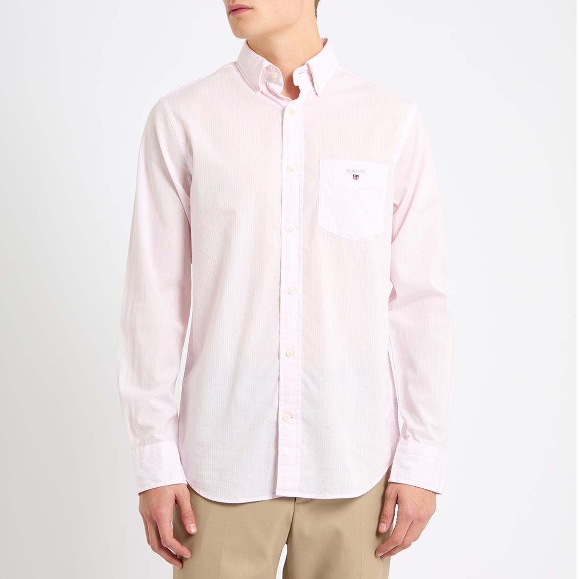 Pink Stripe Poplin Cotton Shirt main product photo