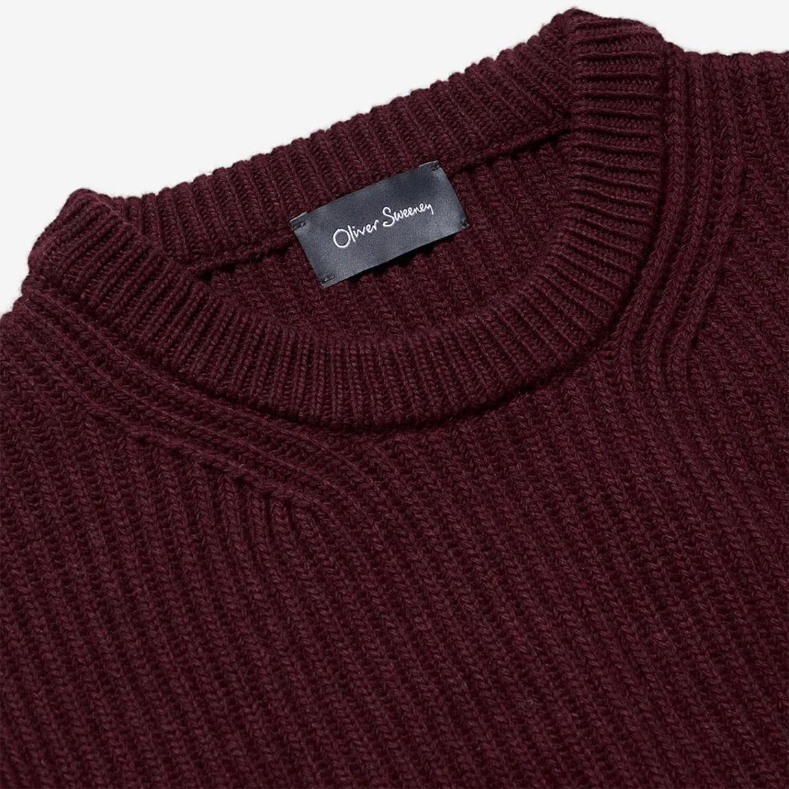 Burgundy Cliveden Cashmere Blend Jumper main product photo