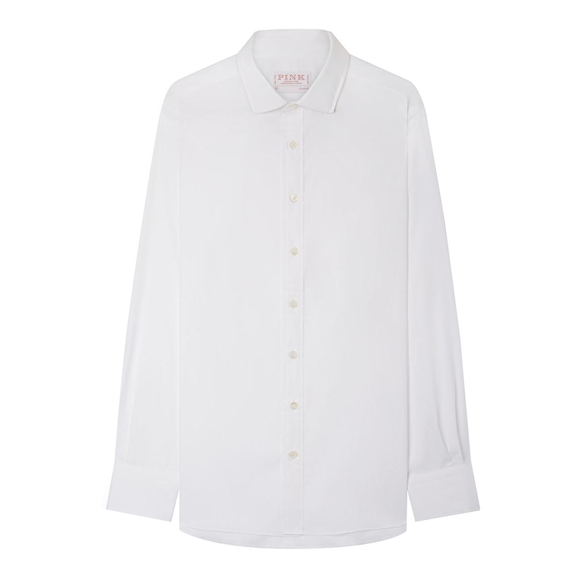 White Classic Fit Cotton Poplin Shirt main product photo