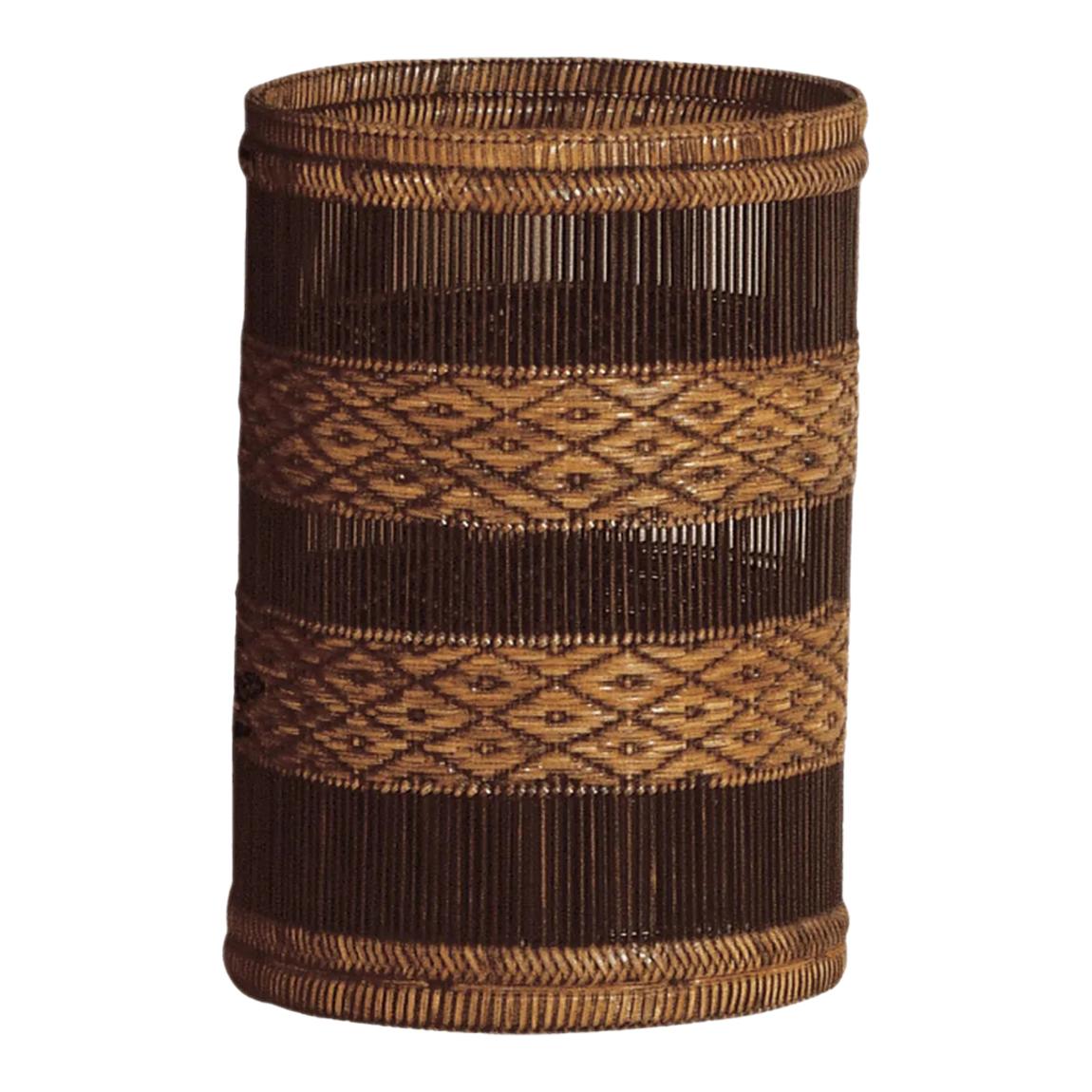 Rattan Mandalay Wastebasket, Brown Rattan main product photo
