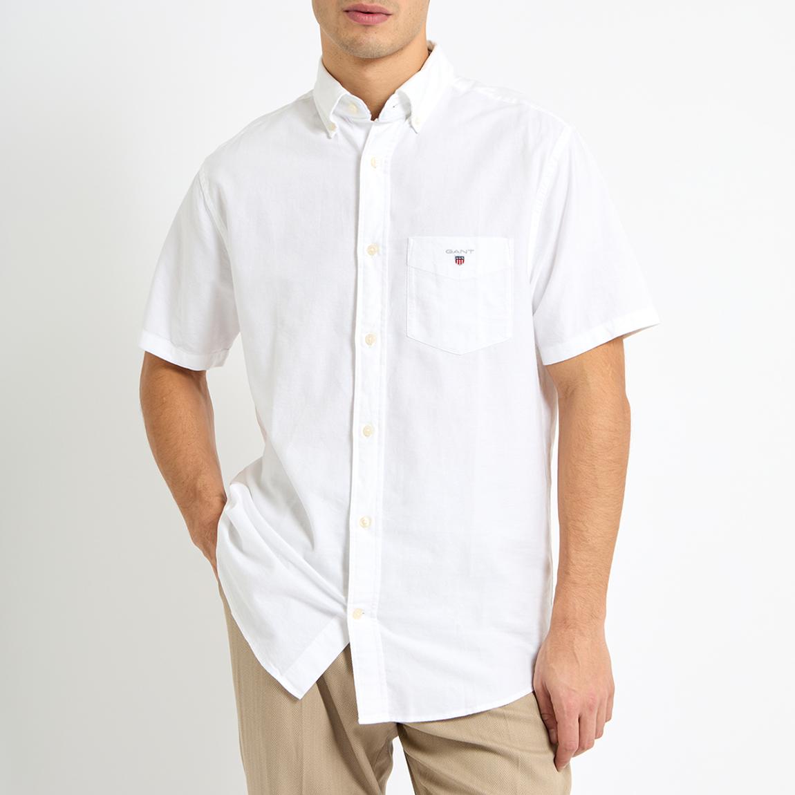 White Regular Oxford Short Sleeve Shirt main product photo
