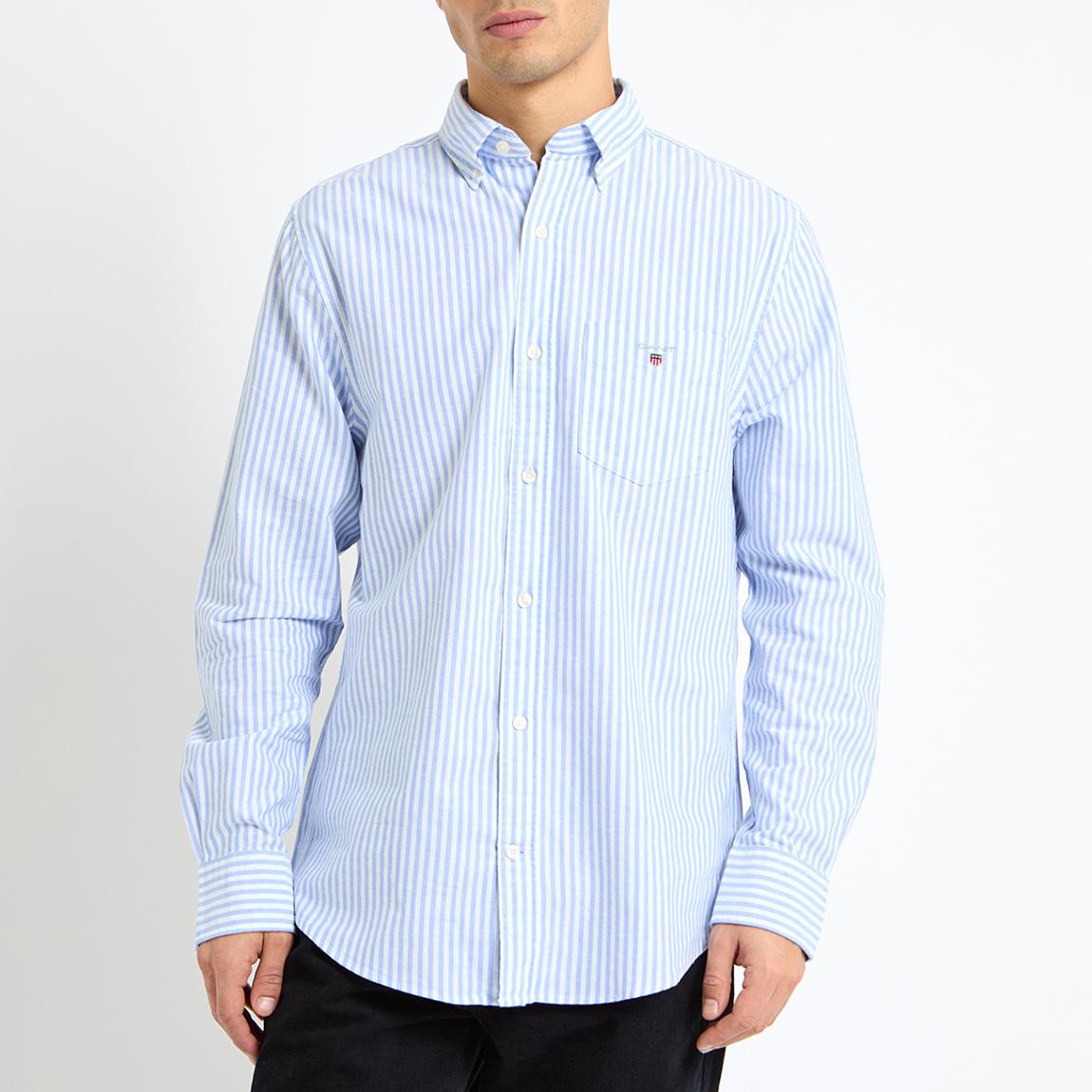 Blue Stripe Regular Oxford Cotton Shirt main product photo