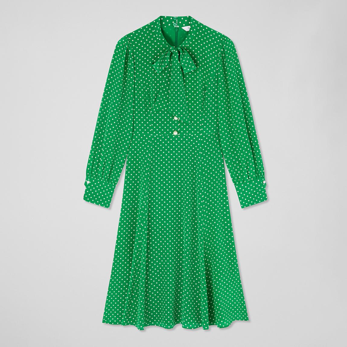 lk bennett green polka dot dress L.K.Bennett Avery Spot Dress, Green