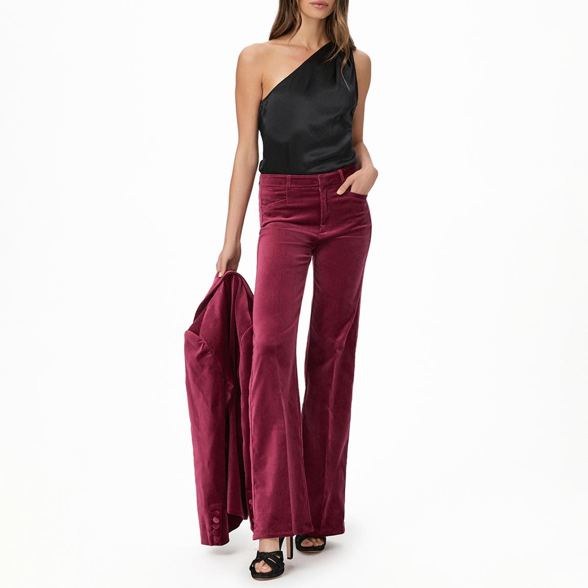 Burgundy Velvet Leenah Trouser main product photo