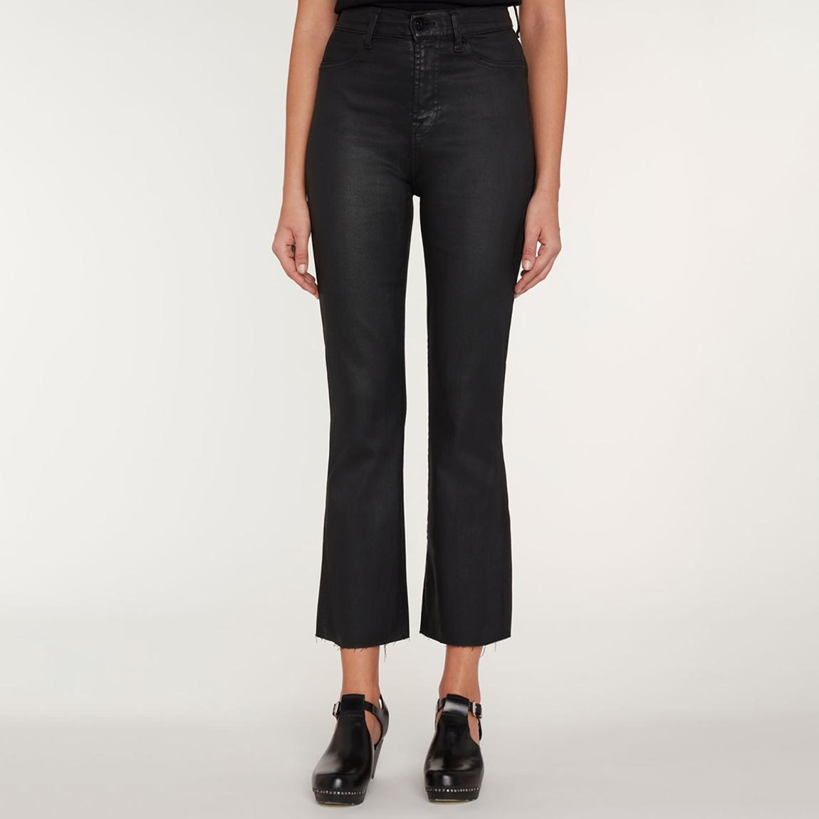 Black Slim Kick Coated Stretch Jeans main product photo