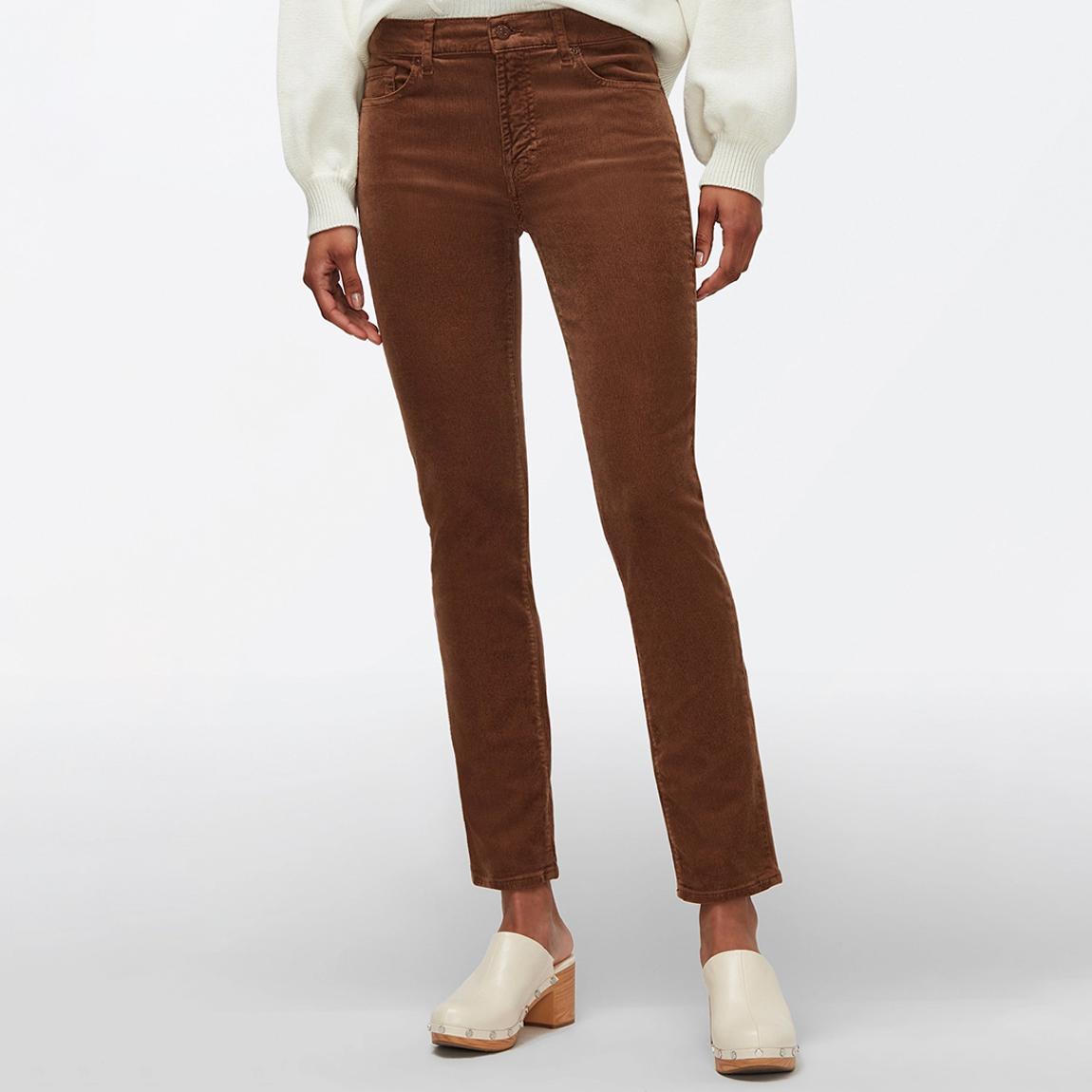 Mocha Roxanne Cord Slim Stretch Jeans main product photo