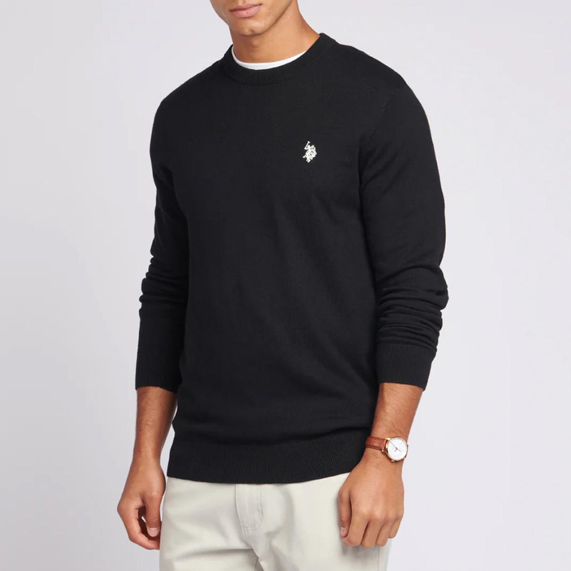 Black Lightweight Crew Neck Jumper main product photo