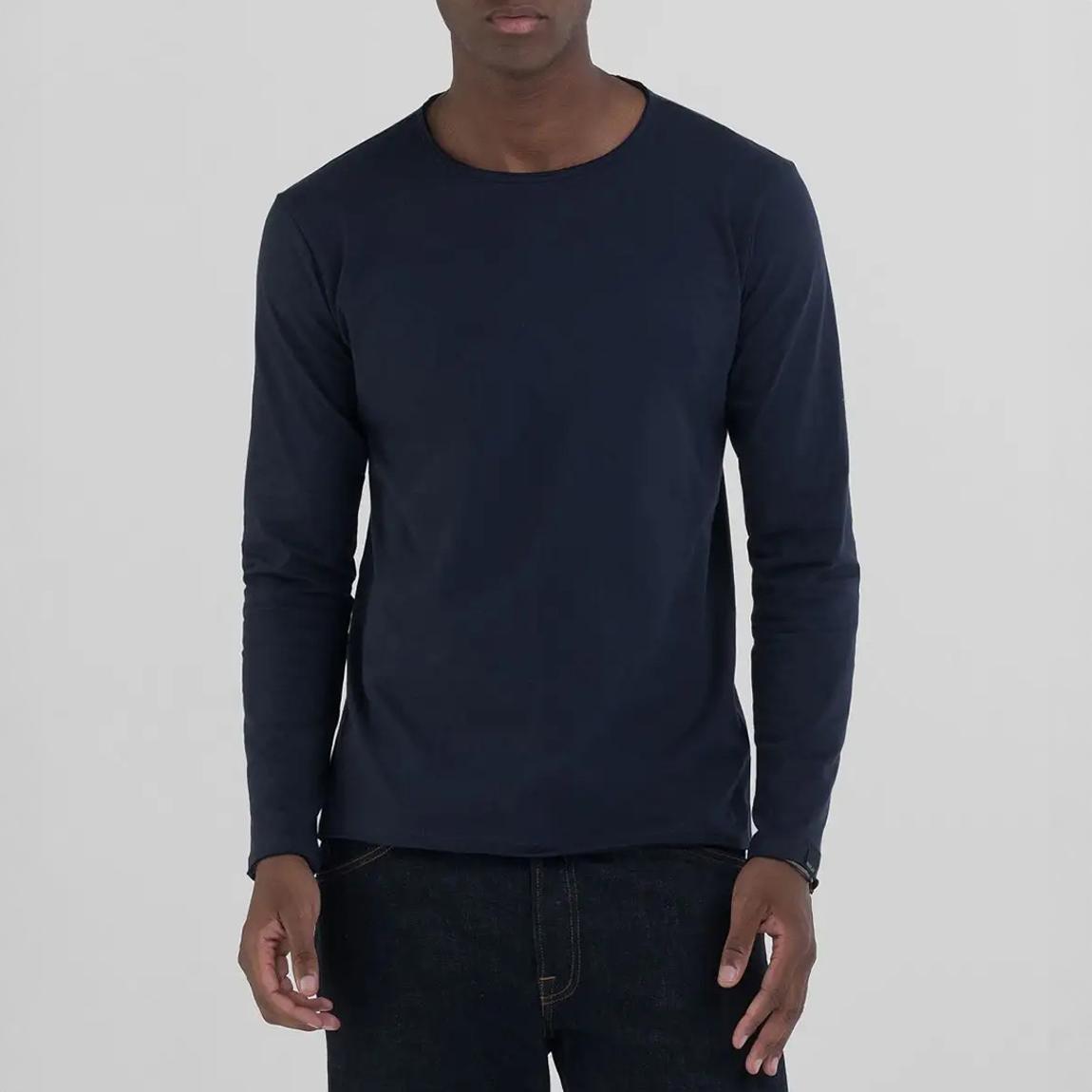 Navy Long Sleeved Cotton T-Shirt main product photo