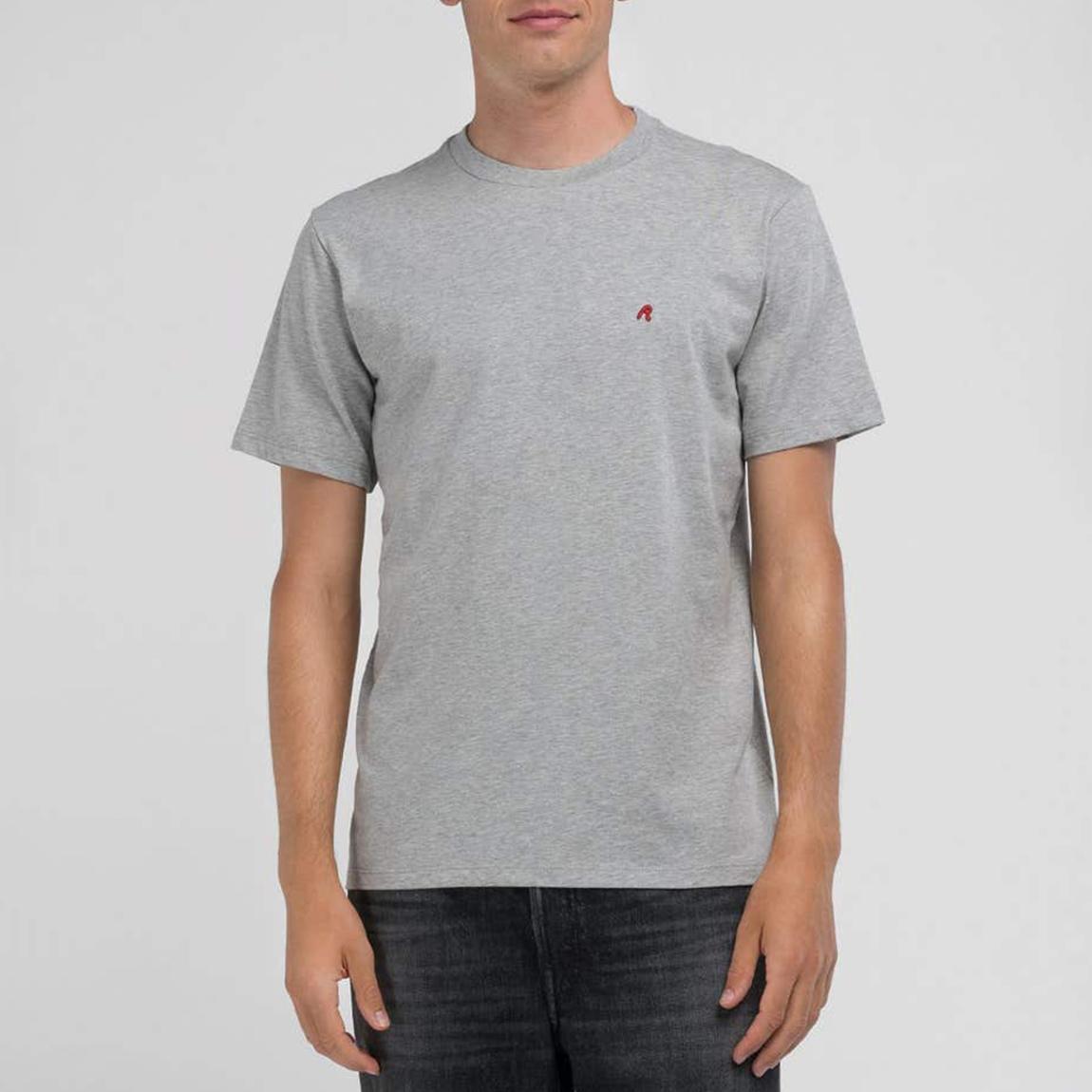 Grey Embroidered Logo Jersey T-Shirt main product photo