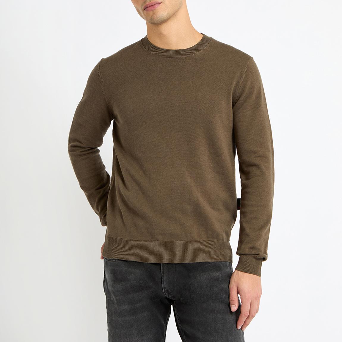 Green Crew Neck Cotton Jumper main product photo