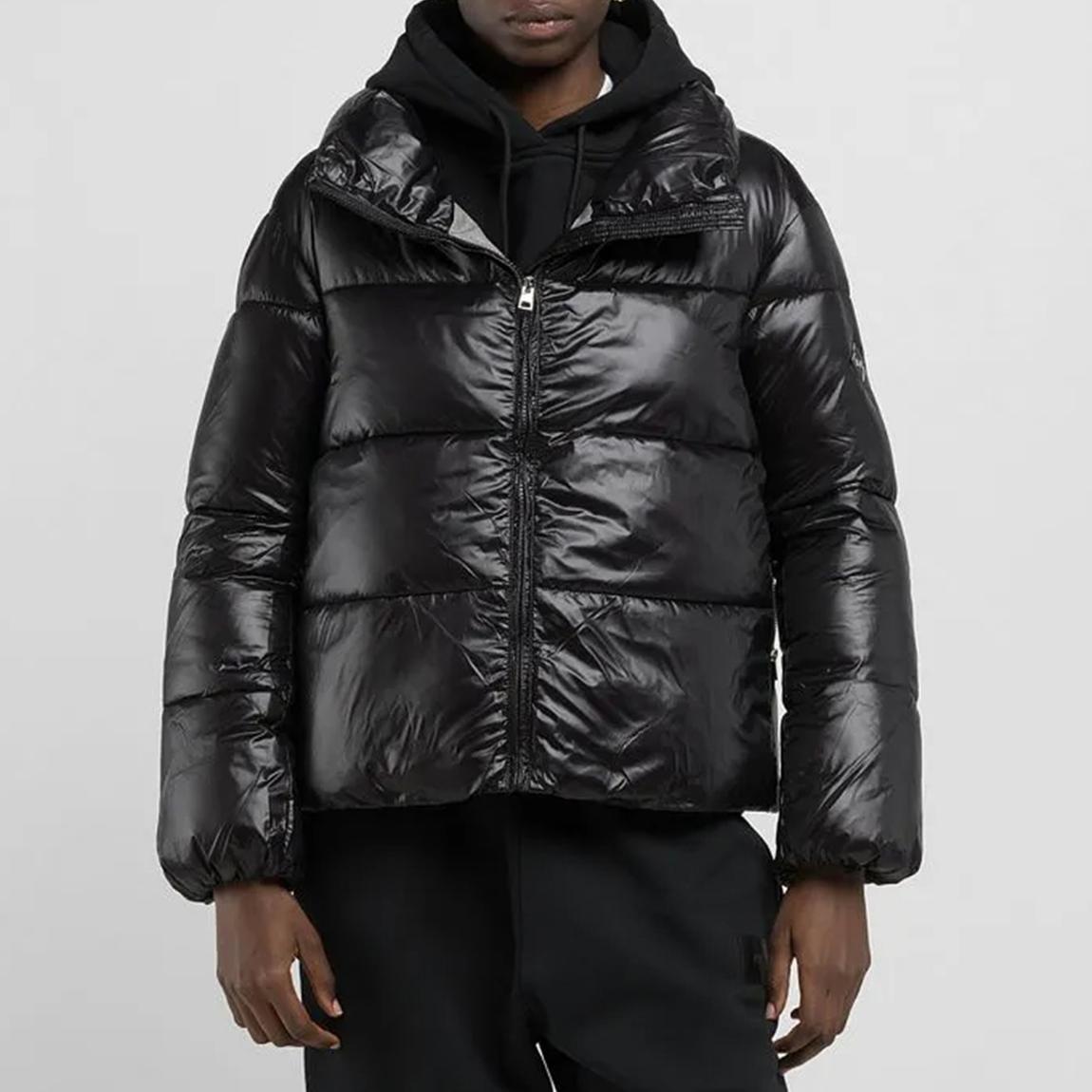Black Quilted Zipped Jacket main product photo