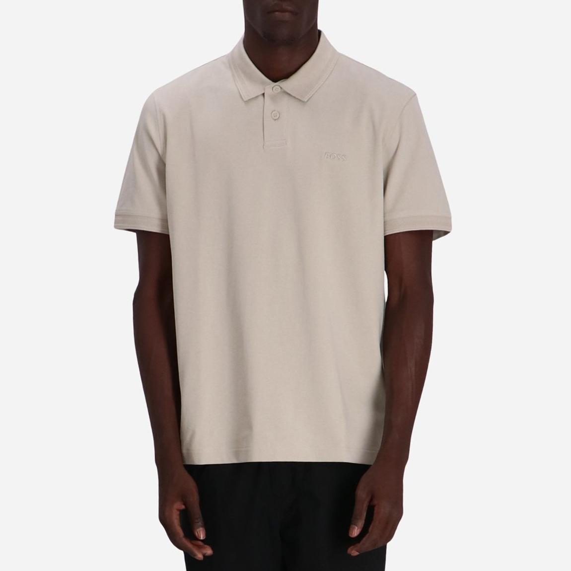 Ecru Embroidered Logo Cotton Polo Shirt main product photo