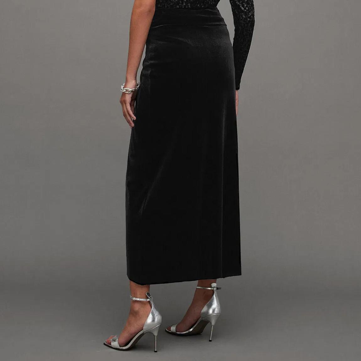 Black Sami Velvet Skirt main product photo