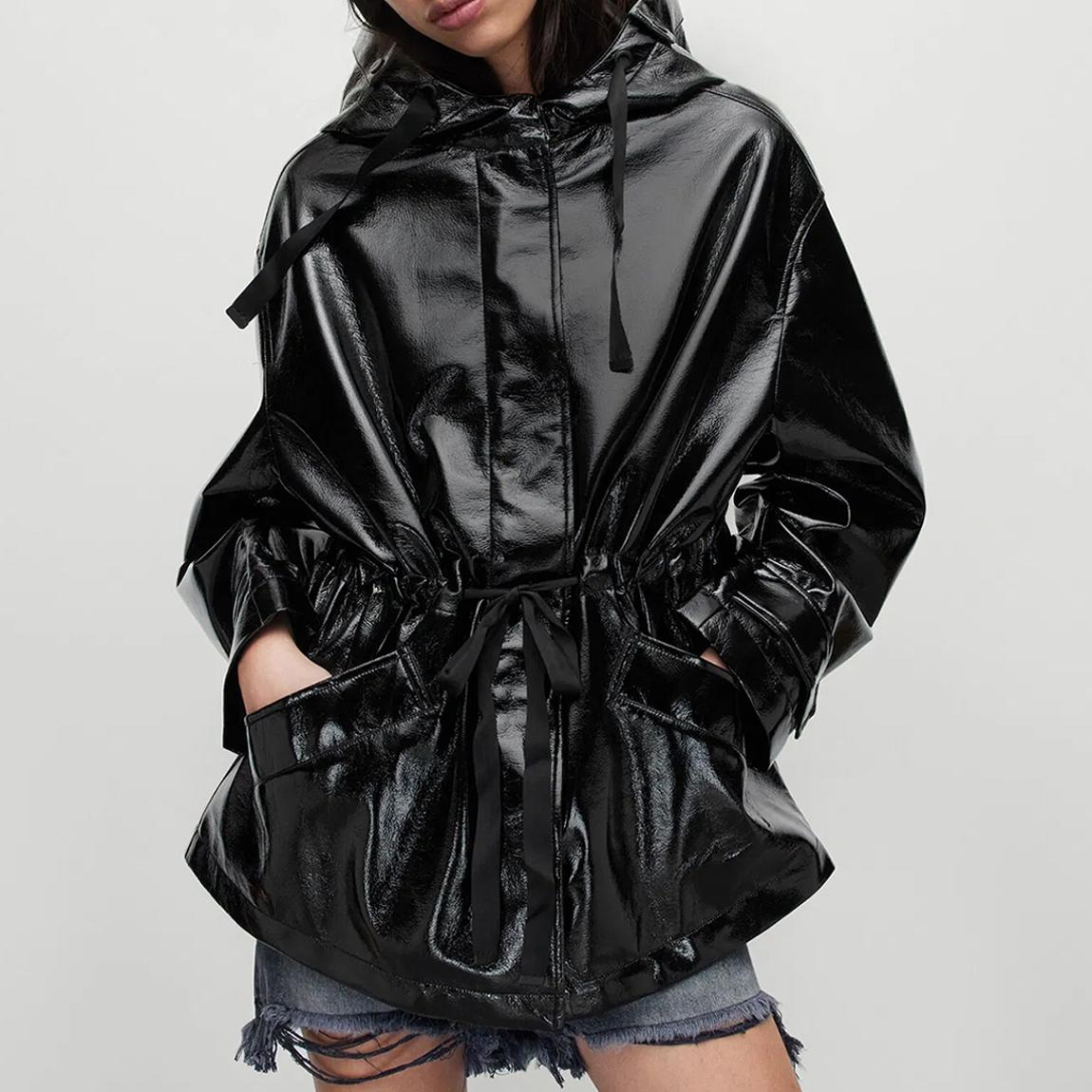 Black Kelsie Shine Jacket main product photo