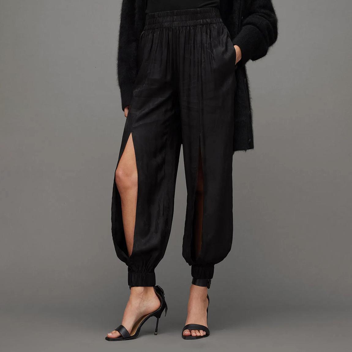 Black Aurie Split Trousers main product photo
