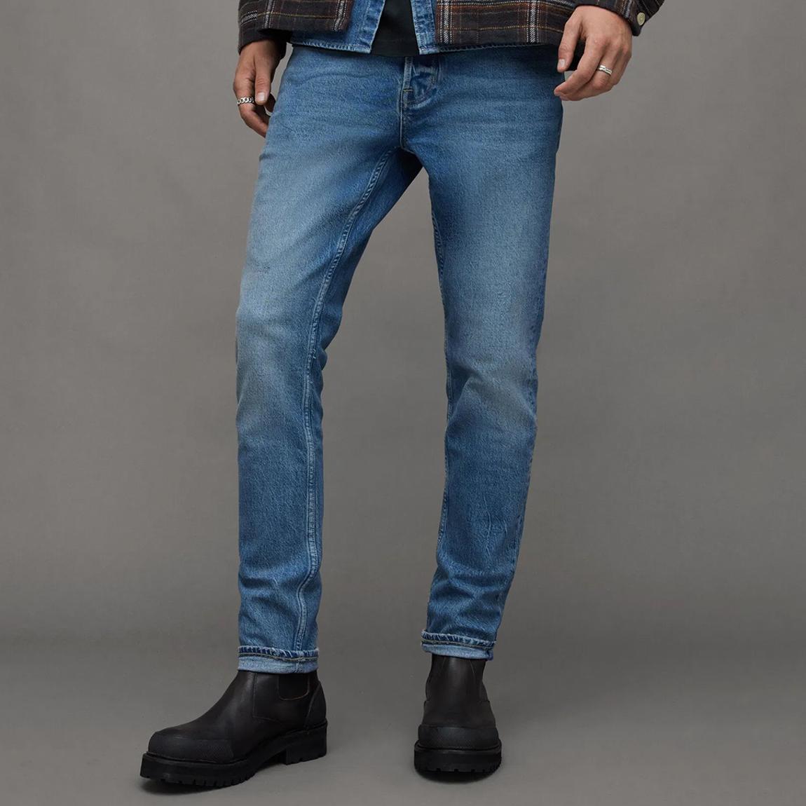 Mid Blue Cigarette Skinny Stretch Jeans main product photo