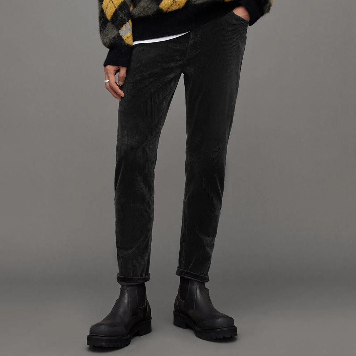 Black Dean Cord Slim Stretch Jeans main product photo