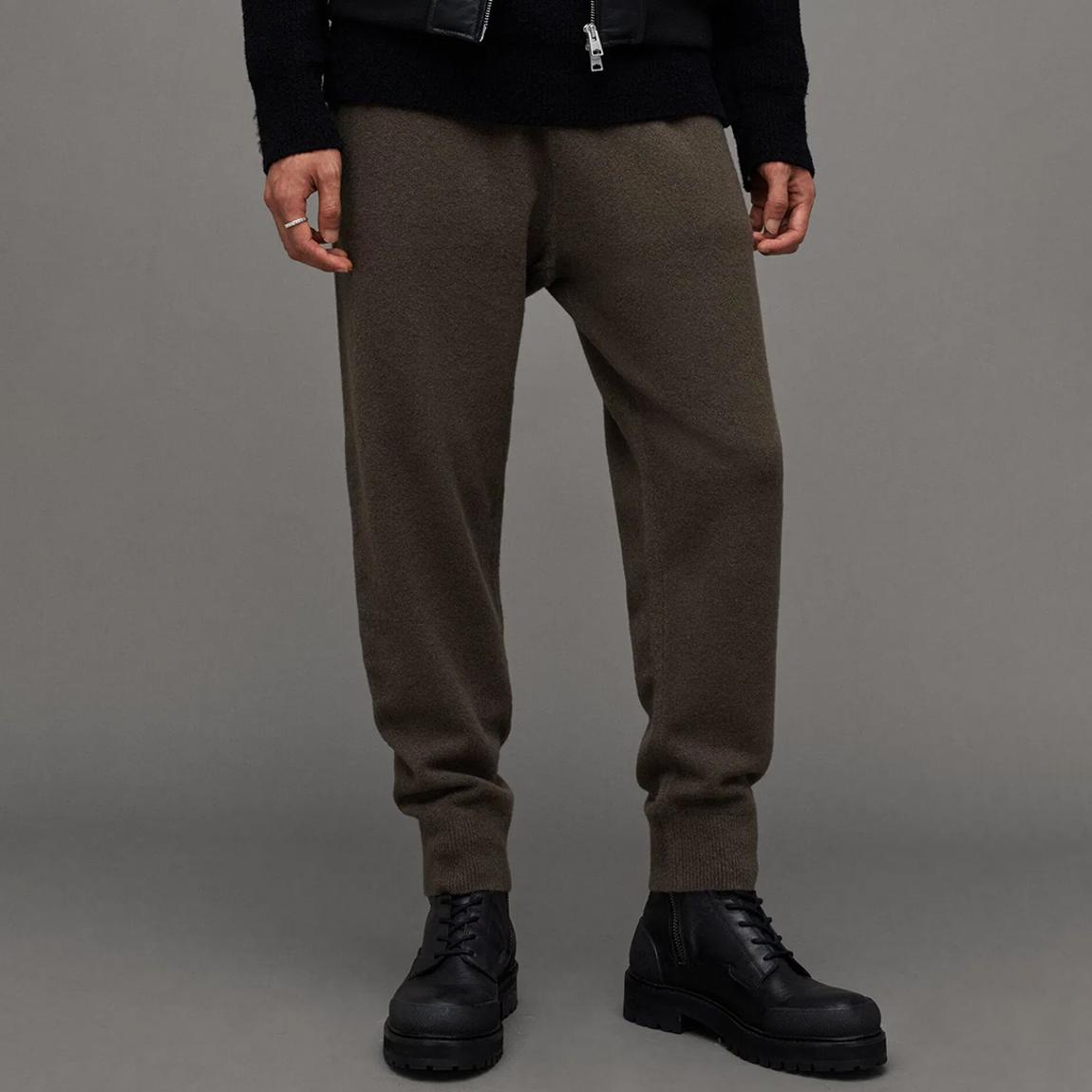 Khaki Statten Wool Blend Joggers main product photo