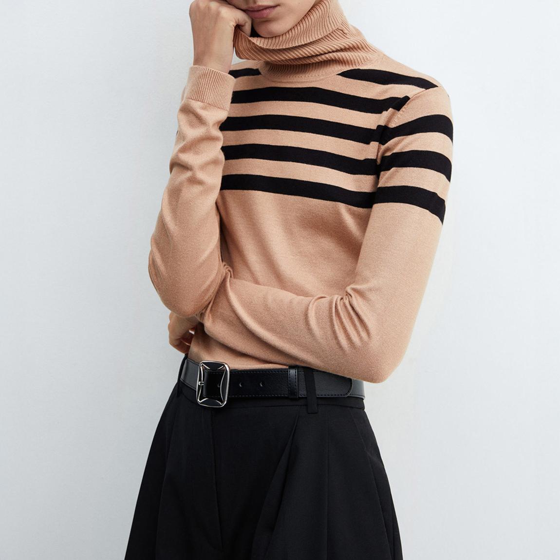 Camel Fine-Knit Turtleneck Jumper main product photo