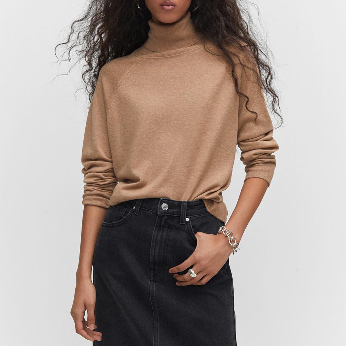 Camel Cashmere Blend Turtle Neck Jumper main product photo