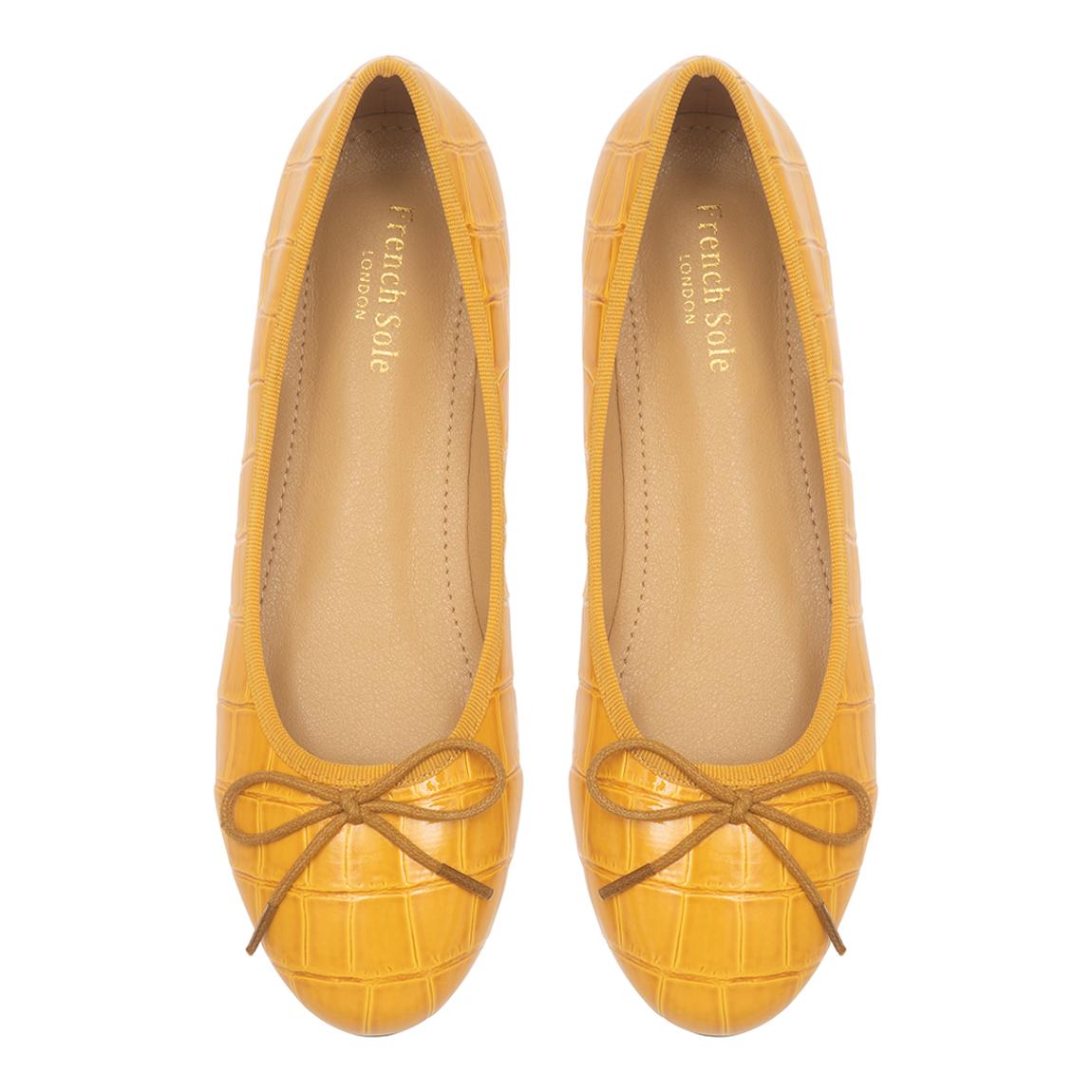Yellow Patent Leather Amelie Pumps main product photo