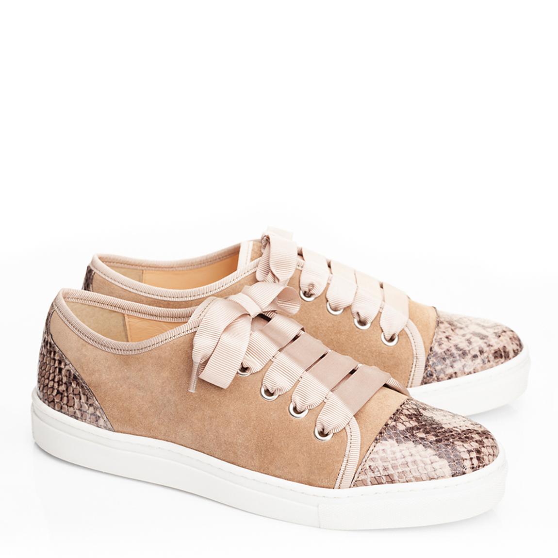 Beige Leather Moocher Trainer main product photo