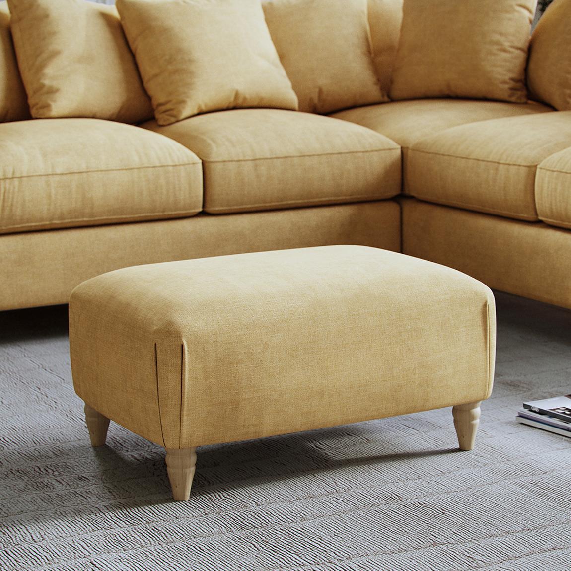 The Brentwood Footstool Linnet Corn main product photo