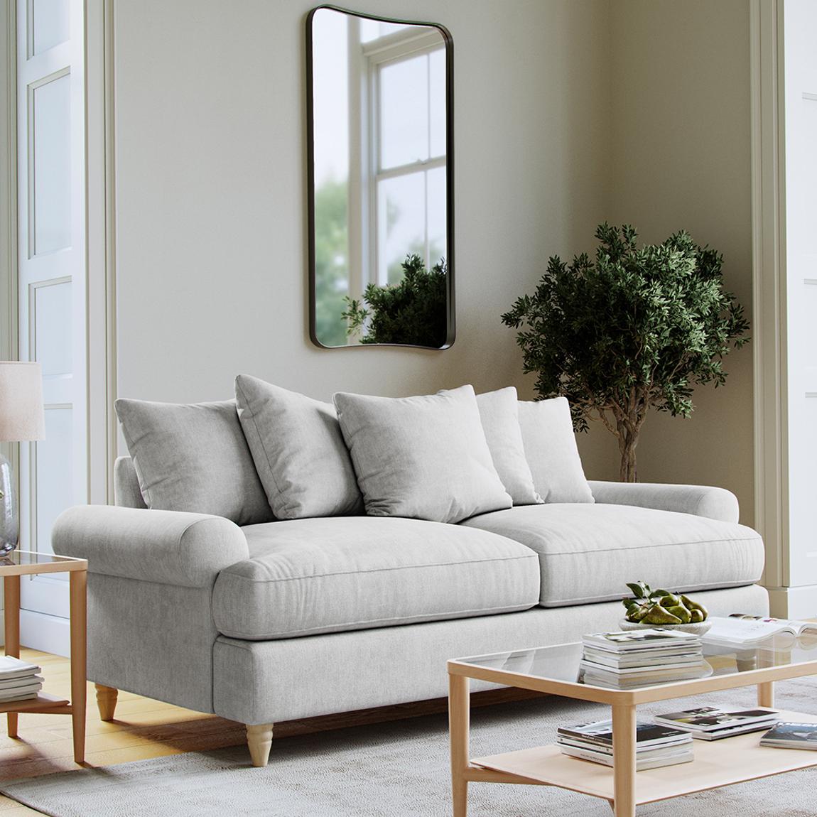 The Brentwood Large Sofa Linnet Dove Grey main product photo