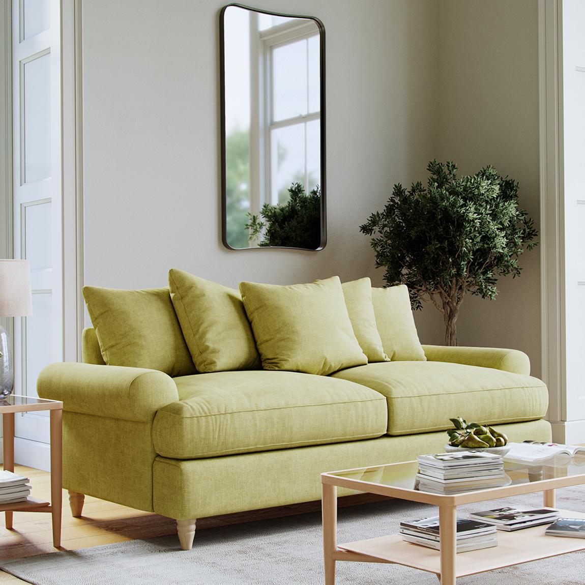 The Brentwood Large Sofa Linnet Sage main product photo