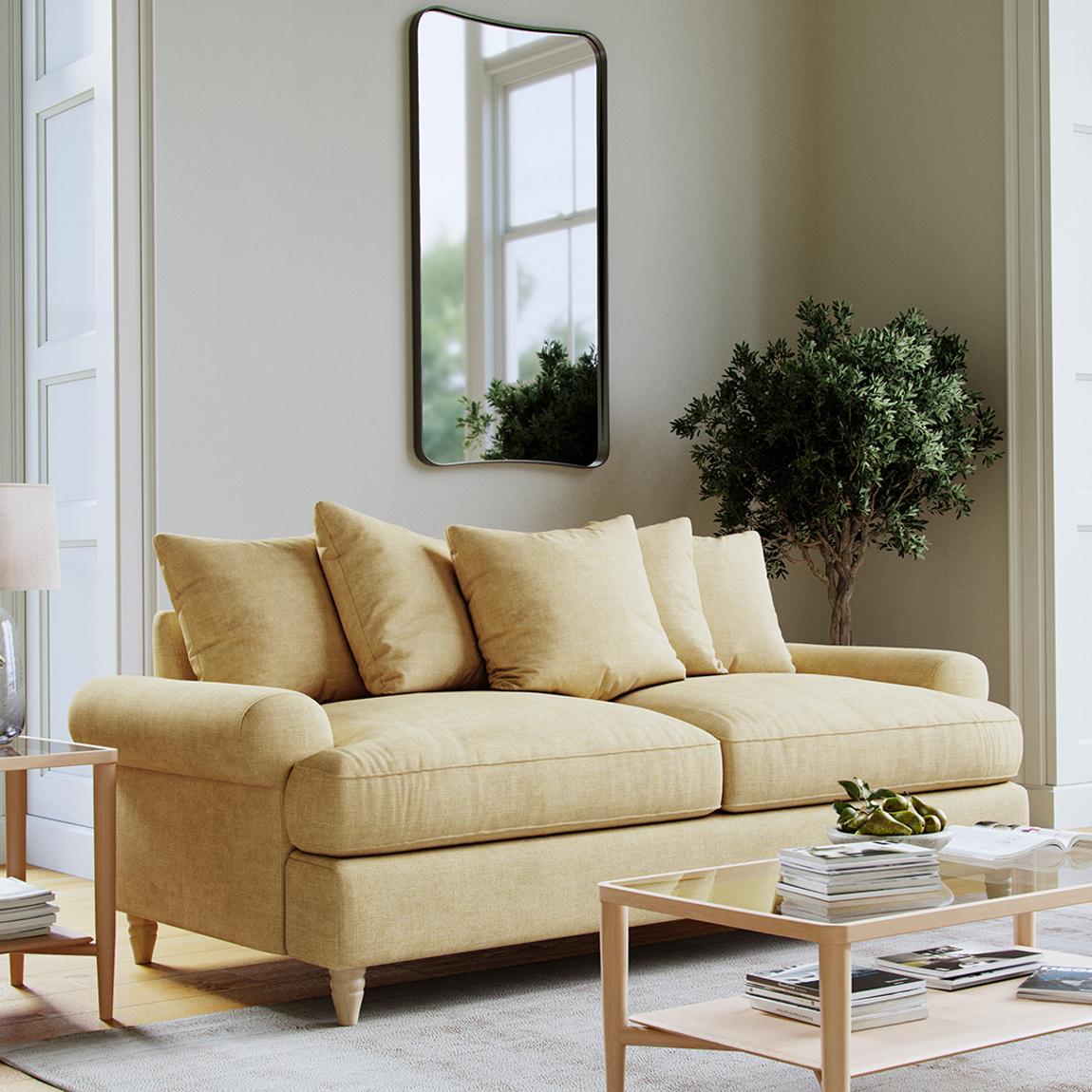 The Brentwood Large Sofa Linnet Corn main product photo