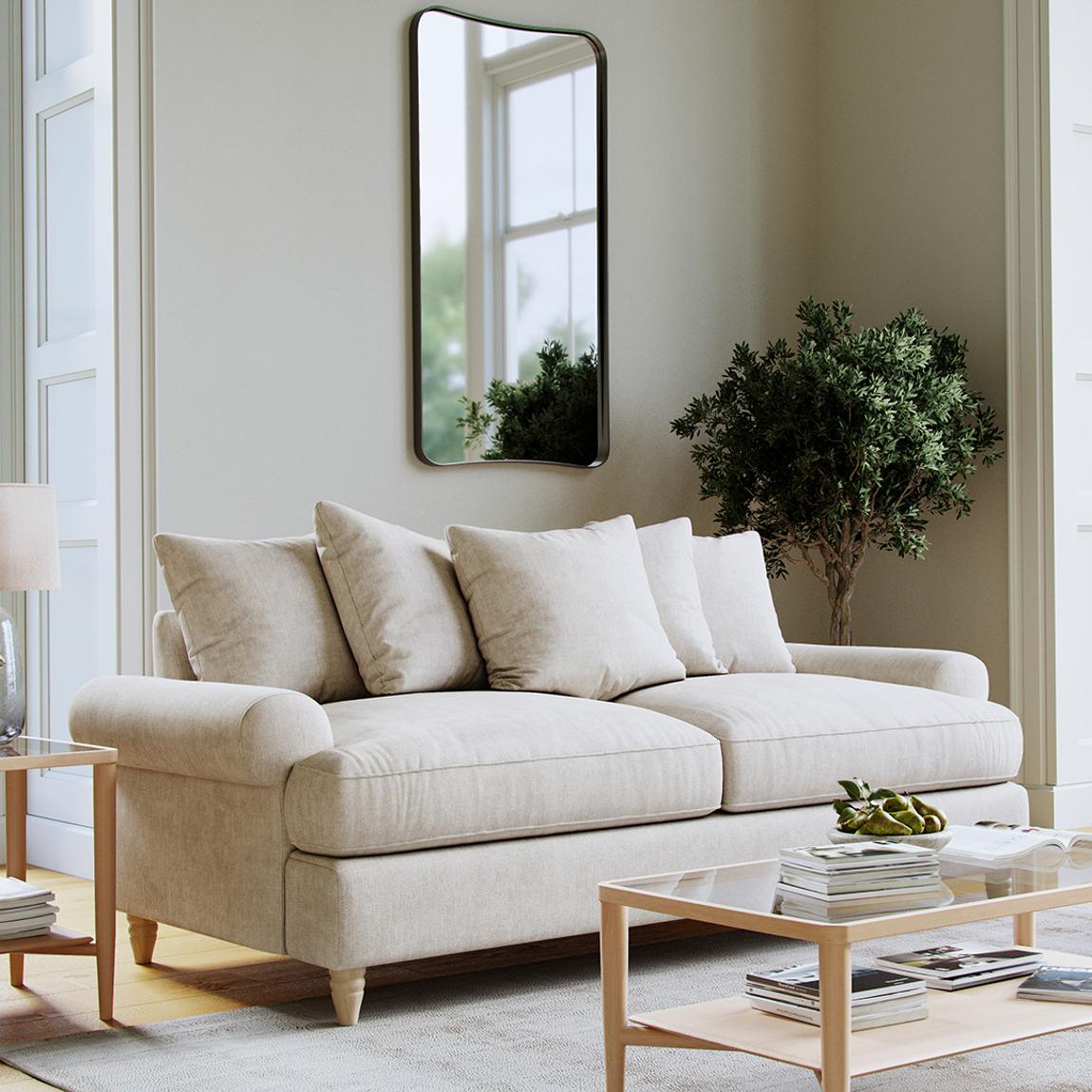 The Brentwood Large Sofa Linnet Clay main product photo