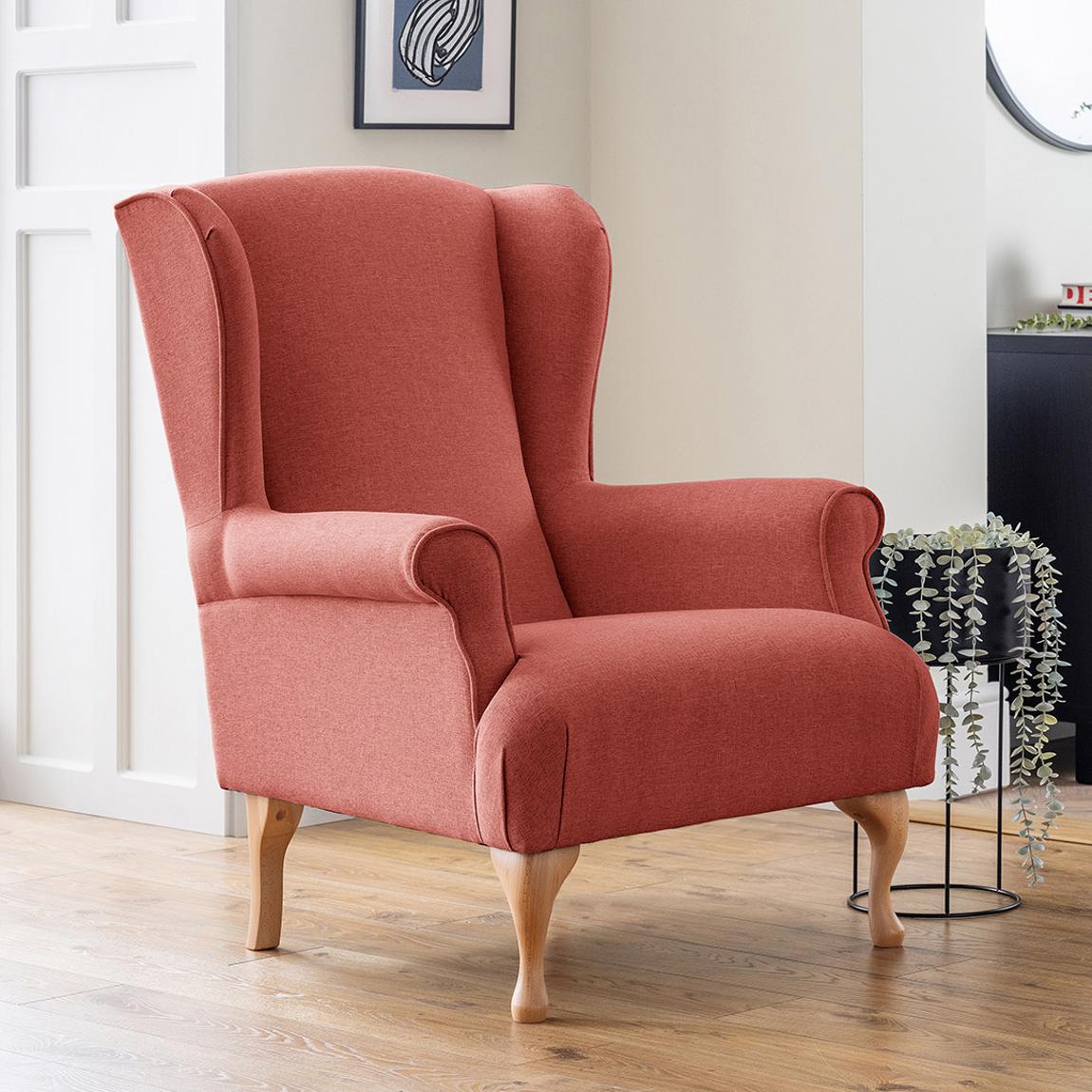 The Osbourne Accent Chair Linnet Coral main product photo