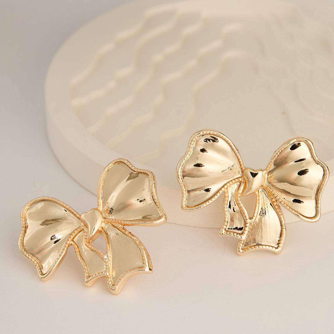 Gold Bow Earrings main product photo