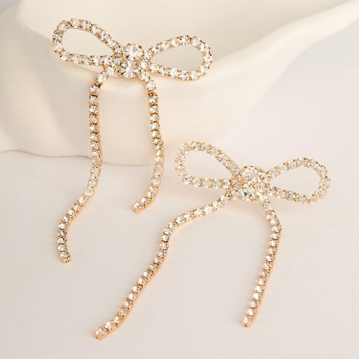 Gold Bow Earringss main product photo