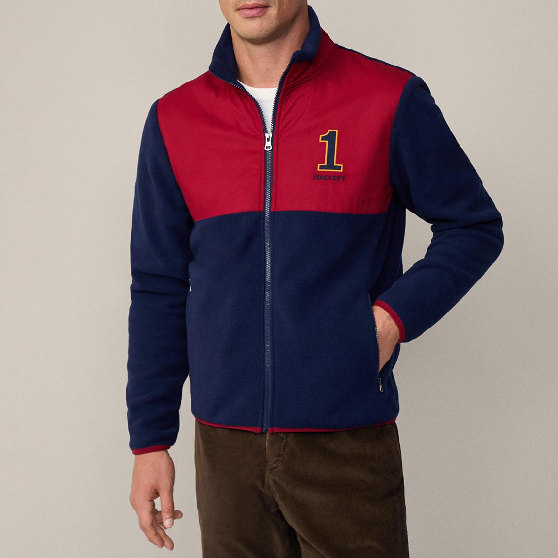 Navy Heritage Number Zip Fleece main product photo